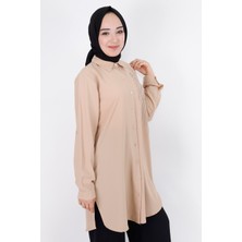 By Coolest Butik 10377 Taş Baskılı Tunik Gömlek