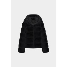 Açelya Okcu Açelyaokcu Kapüşonlu Kadın Rex Kürk Mont