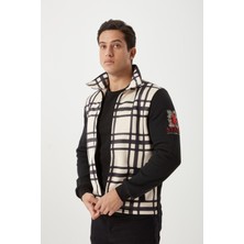 Polo State Erkek 3 İplik Pamuklu İçi Polarlı Regular Fit Kol Nakışlı Fermuarlı Dik Yaka Sweatshirt