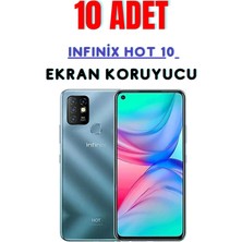 Telpox Infinix Hot 10 Temperli Cam Ekran Koruyucu Süper Ekonomik Paket ( 10 Adet )