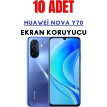 Telpox Huawei Nova Y70 Temperli Cam Ekran Koruyucu Süper Ekonomik Paket ( 10 Adet )