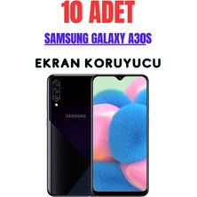 Telpox Samsung Galaxy A30S 9d Kırılmaz Cam Ekran Koruyucu, Siyah Renk, Ultra Darbe Emici ( 10 Adet )