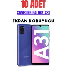 Telpox Samsung Galaxy A31 9d Kırılmaz Cam Ekran Koruyucu, Siyah Renk, Ultra Darbe Emici ( 10 Adet )