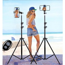 Enshall Bluetooth Kumandalı Tripod 2.1 Metre Metal Ring Lıght Lamba Ayağı