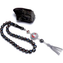 Tesbih Rüyası Eskitme Model Çeşmi Işlemeli Oltu Taşı Tesbih