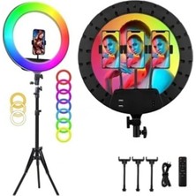 Enshall Mega Rgb Ring Light 22 İnç 54 cm 70W Trıpod 15 Renk