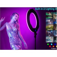 Enshall Mega Rgb Ring Light 22 İnç 54 cm 70W Trıpod 15 Renk