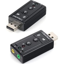 Wiberc USB 2.0 7.1 Stereo Ses Efektli Ses Kartı (Windows ve Mac Destekli)