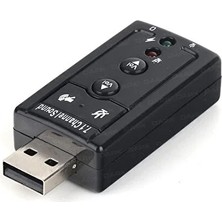 Wiberc USB 2.0 7.1 Stereo Ses Efektli Ses Kartı (Windows ve Mac Destekli)