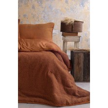 Apricitas Home Basic Softly, Tek Kişilik Yorgan Uyku Seti Terracotta