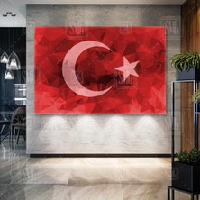 SML Tablo Türk Bayrağı Ay Yıldız Hilal Türkiye Cumhuriyeti Bayrak Yatay Kanvas Tablo