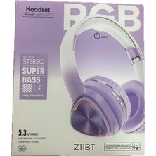 Z11BT Kablosuz Kulak Üstü Rgb LED Işıklı Stereo Bluetooth Kulaklık