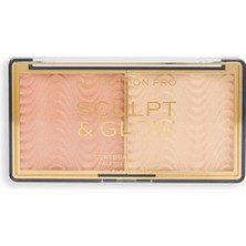 Revolution Pro Highlighter Sculpt & Glow Palette Light Medium 8 gr