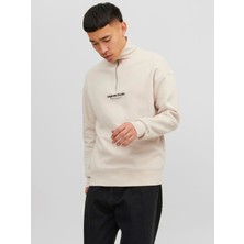 Jack & Jones Erkek Yarım Fermuarlı Sweatshirt - 12241777