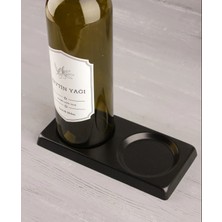 Ekinci Home Ekincihome Metal Standlı Amber 2'li 750 ml Zeytinyağı Sıvıyağ Şişesi - Ahşap Altlıklı Etiketli Cam Yağlık Seti Emirhome