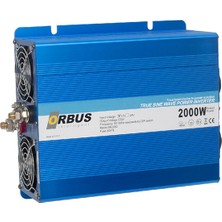 Ayt Orbus 2000W 12 Volt Tam Sınüs Invertör Inverter 12V-220V Çevirici Dönüştürücü