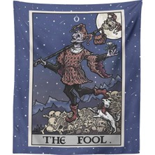 Greendecor The Fool Tarot Card Goblen Mahkemesi Jester Cadılar Bayramı Duvar Örtüsü Ev Dekor Ürkütücü Duvar