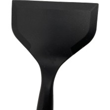 Multiamo Isıya Dayanıklı Geniş Ağız Spatula 25 cm x 12 cm Siyah Renkli