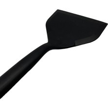 Multiamo Isıya Dayanıklı Geniş Ağız Spatula 25 cm x 12 cm Siyah Renkli