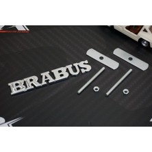 Dk Tuning Brabus Krom Metal Ön Panjur Vidalı Yazı Logo Benz Ile Uyumlu