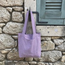 Sumicorn Design Pötikareli Çevre Dostu Bez Çanta,cepli Keten Kol ve Omuz Çantası,bez Alışveriş Çantası