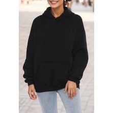 Kapşonlu Sweat Siyah