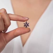 Hom Silver Jewelry 925 Ayar Gümüş Mor Renkli Lotus Kadın Kolye HSJ0068