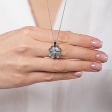 Hom Silver Jewelry 925 Ayar Gümüş Kişiye Özel Açılıp Kapanabilir Isimli Yaprak Kadın Kolye HSJ00700