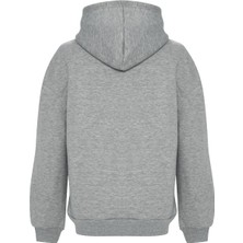 Muni Muni  Baskılı Düz Renk Sweatshirt -Gri