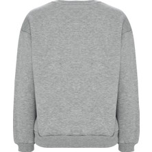 Muni Muni  Baskılı Düz Renk Sweatshirt -Gri