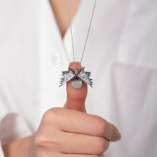 Hom Silver Jewelry 925 Ayar Gümüş Kişiye Özel Açılıp Kapanabilir Isimli Çınar Yaprağı Kadın Kolye HSJ0075