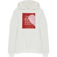 Muni Muni  Baskılı Düz Renk Sweatshirt -Beyaz