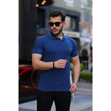 3A Moda Erkek Siyah Pamuk Serin Tutan Dar Kesim Polo Yaka T-Shirt