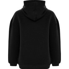 Muni Muni Baskılı Düz Renk Sweatshirt - Siyah