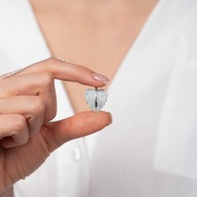 Hom Silver Jewelry 925 Ayar Gümüş Kişiye Özel Açılıp Kapanabilir Isimli Melek Kanadı Kadın Kolye HSJ0078