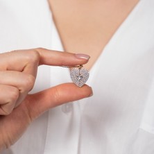 Hom Silver Jewelry 925 Ayar Gümüş Zirkon Taş Işlemeli Isimli Kalp Kadın Kolye HSJ0080
