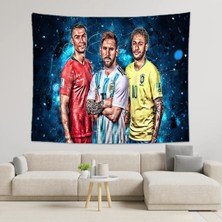 Greendecor Cristiano Ronaldo Neymar Lionel Messi Duvar Örtüsü Ronaldo Messi Neymar Duvar Dekorasyonu