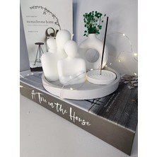 M&c Concept Aile Mum Organizer Tabak Beton Mum ve Tütsülük Dekoratif Set