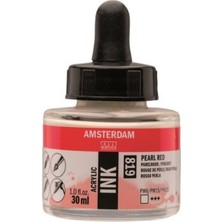 Amsterdam Sıvı Akrilik Mürekkep Boya 30ML 819 Pearl Red