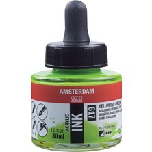 Amsterdam Sıvı Akrilik Mürekkep Boya 30ML 617 Yellowish Green