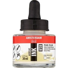 Amsterdam Sıvı Akrilik Mürekkep Boya 30ML 818 Pearl Yellow