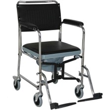 Medikalcim Tekerlekli Tuvalet Ve Banyo Sandalyesi Klozete Uyumlu Hasta Tuvaleti Tekerlekli-Banyo-Wc