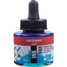 Amsterdam Sıvı Akrilik Mürekkep Boya 30ML 572 Primary Cyan