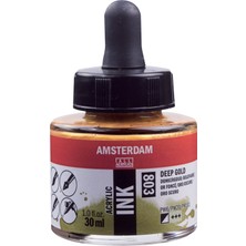 Amsterdam Sıvı Akrilik Mürekkep Boya 30ML 803 Deep Gold