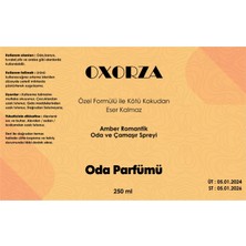 Oxorza Home Amber Romantik Oda ve Çamaşır Spreyi Oda Kokusu Room Spray 250 ml