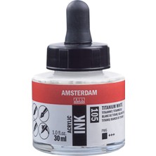 Amsterdam Sıvı Akrilik Mürekkep Boya 30ML 105 Titanium White