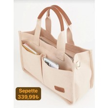 Gülşah Çaptı Bag Üç Gözlü The Tote Bag Canvas Kadın Omuz Çanta