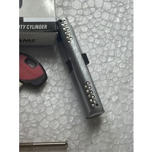 Securemme K2 80 mm 35X45 Kilit /anahtar Mat Krom (Italya) 1+5 Anahtar -Kilit Göbeği