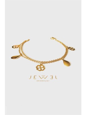 Jewel Labut Model Gold Altın Kaplama Bileklik