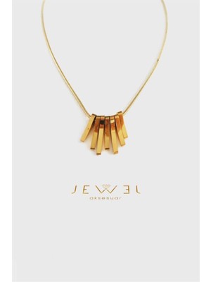 Jewel Ksilofon Model Gold Altın Kaplama Kolye
